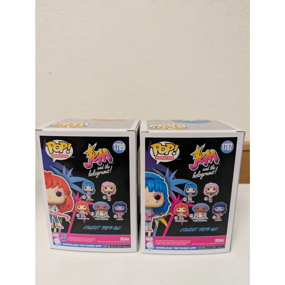 Funko Pop Jem and the Holograms Aja Leith 1787 Kimber Benton 1789 figures in box